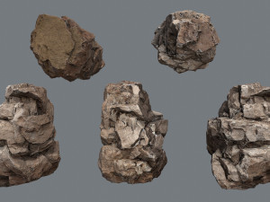 Desert rocks Model 3D