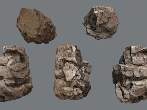 Desert rocks 3D Model