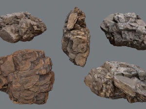 Desert rocks 3D Model