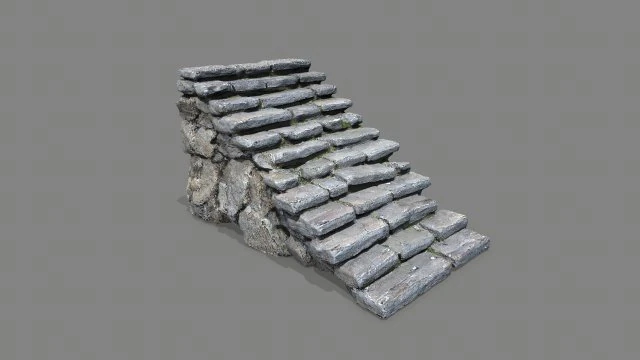 Stairs 3D Model .c4d .max .obj .3ds .fbx .stl .blend 