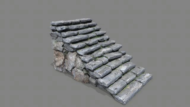 Stairs 3D Model .c4d .max .obj .3ds .fbx .stl .blend 