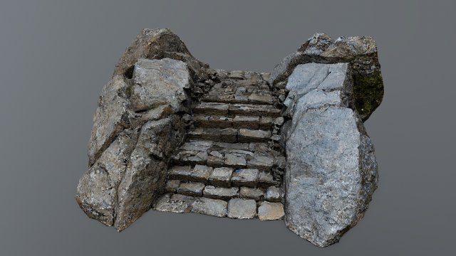 Stairs Model 3D .c4d .max .obj .3ds .fbx .stl .blend 