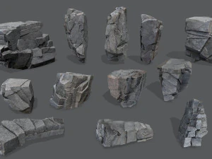 Cliff rocks 3D Model