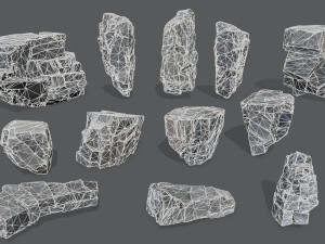 Cliff rocks 3D Model