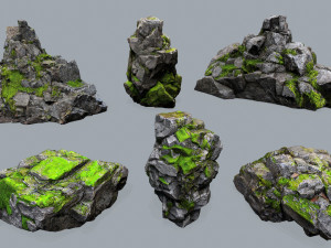 Forest rocks Modèle 3D