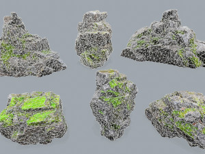 Forest rocks 3D मॉडल