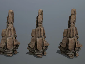 Cliff rocks 3D Model