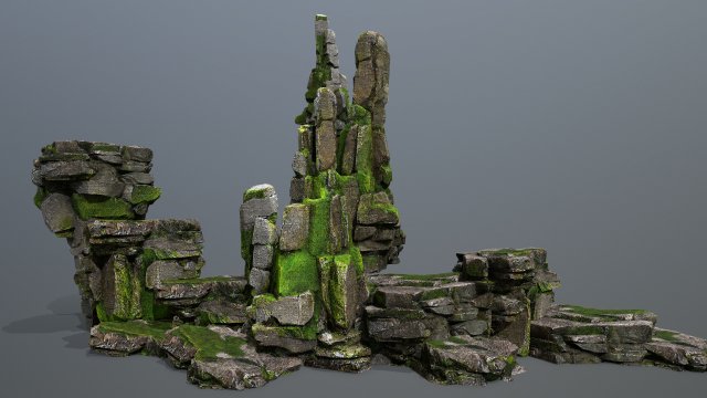 Forest rocks Modello 3D .c4d .max .obj .3ds .fbx .stl .blend 