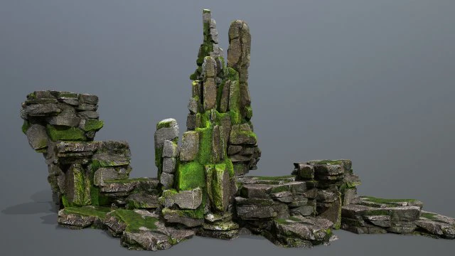Forest rocks 3D Model .c4d .max .obj .3ds .fbx .stl .blend 