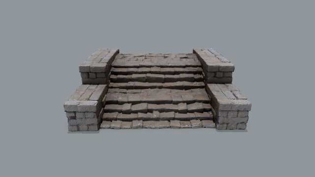Stairs 3D Model .c4d .max .obj .3ds .fbx .stl .blend 