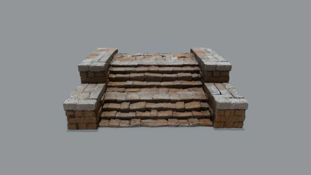 Stairs 3D Model .c4d .max .obj .3ds .fbx .stl .blend 