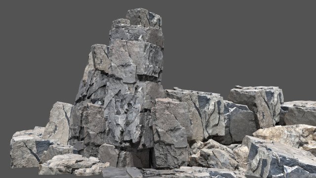 Cliff rocks Model 3D .c4d .max .obj .3ds .fbx .stl .blend 