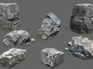Cliff rocks Model 3D
