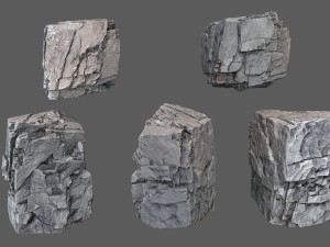 Cliff rocks Model 3D