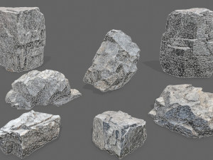 Cliff rocks Model 3D