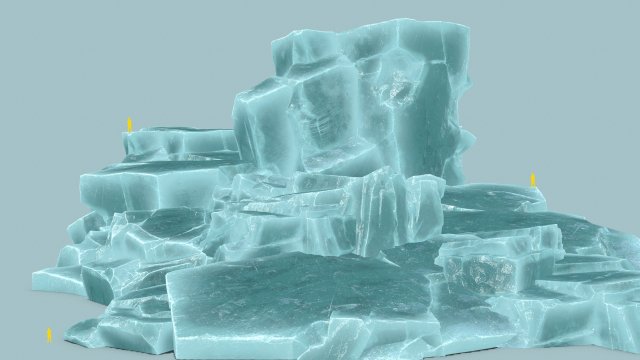 Ice rocks 3D Модель .c4d .max .obj .3ds .fbx .stl .blend 