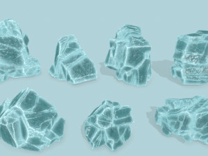 Ice rocks 3D Модель