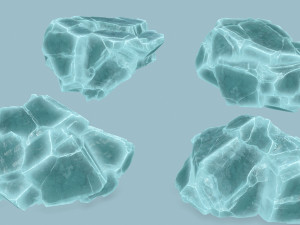 Ice rocks 3D Модель