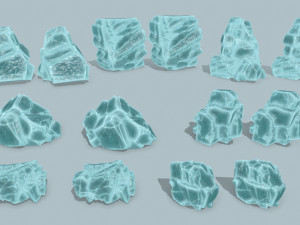 Ice rocks 3D Модель