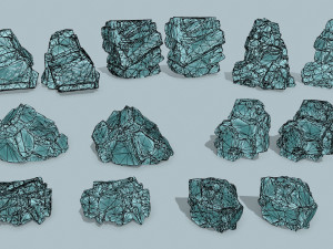 Ice rocks 3D Модель