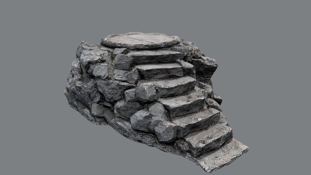 Temple stairs 1 3D Model .c4d .max .obj .3ds .fbx .stl .blend 