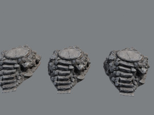 Temple stairs 1 3D Model