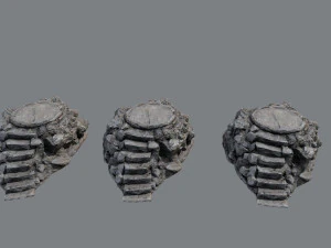 Temple stairs 1 3D Model