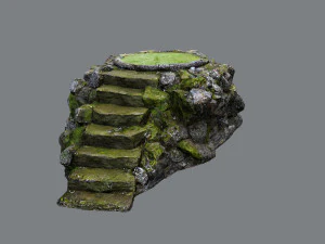 Temple stairs 1 3D Model