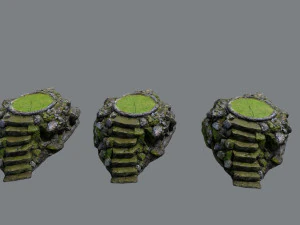Temple stairs 1 3D Model