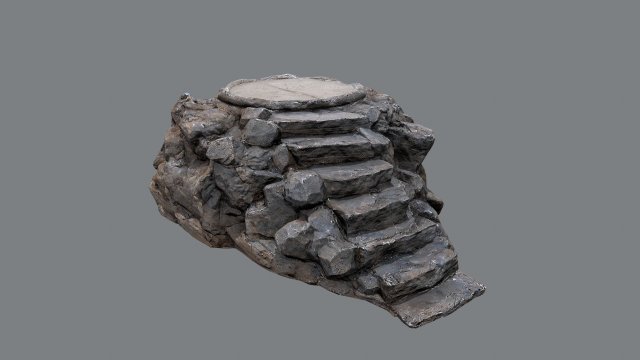 Temple stairs 1 Model 3D .c4d .max .obj .3ds .fbx .stl .blend 