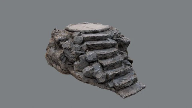 Temple stairs 1 3D Model .c4d .max .obj .3ds .fbx .stl .blend 