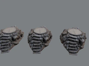 Temple stairs 1 3D Model