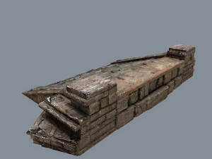 Ruin Stairs 3D Model
