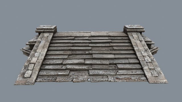 Ruin Stairs 3D मॉडल .c4d .max .obj .3ds .fbx .stl .blend 