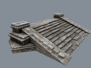 Ruin Stairs 3D मॉडल
