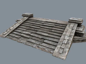 Ruin Stairs 3D Model