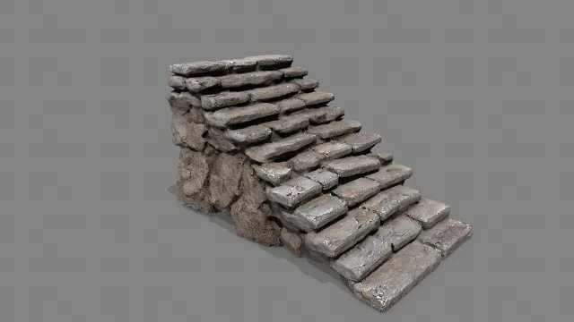 Stairs 3D Model .c4d .max .obj .3ds .fbx .stl .blend 