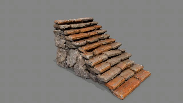 Stairs 3D Model .c4d .max .obj .3ds .fbx .stl .blend 