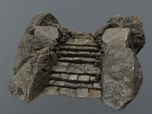 Ruin Stairs 3D Model