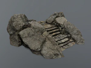 Ruin Stairs 3D Model