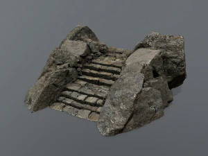 Ruin Stairs 3D Model