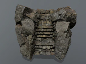 Ruin Stairs 3D Model