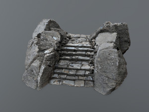 Ruin Stairs 3D Model