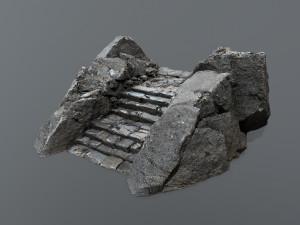 Ruin Stairs 3D Model