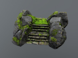 Ruin Stairs 3D Model