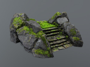 Ruin Stairs 3D Model