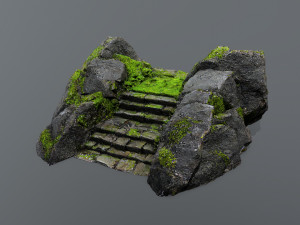 Ruin Stairs 3D Model