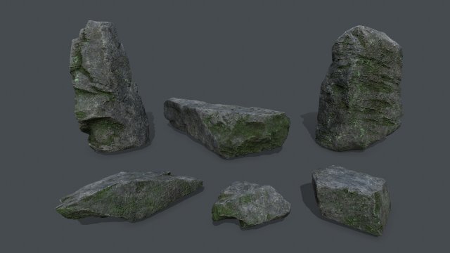 Cliff rocks 3D 모델 .c4d .max .obj .3ds .fbx .stl .blend 