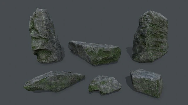 Cliff rocks 3D Model .c4d .max .obj .3ds .fbx .stl .blend 