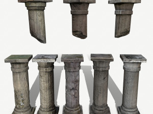 Castle pillar Model 3D